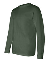 Bayside BA6100 Adult 6.1 oz., 100% Cotton Long Sleeve T-Shirt #color_FOREST GREEN