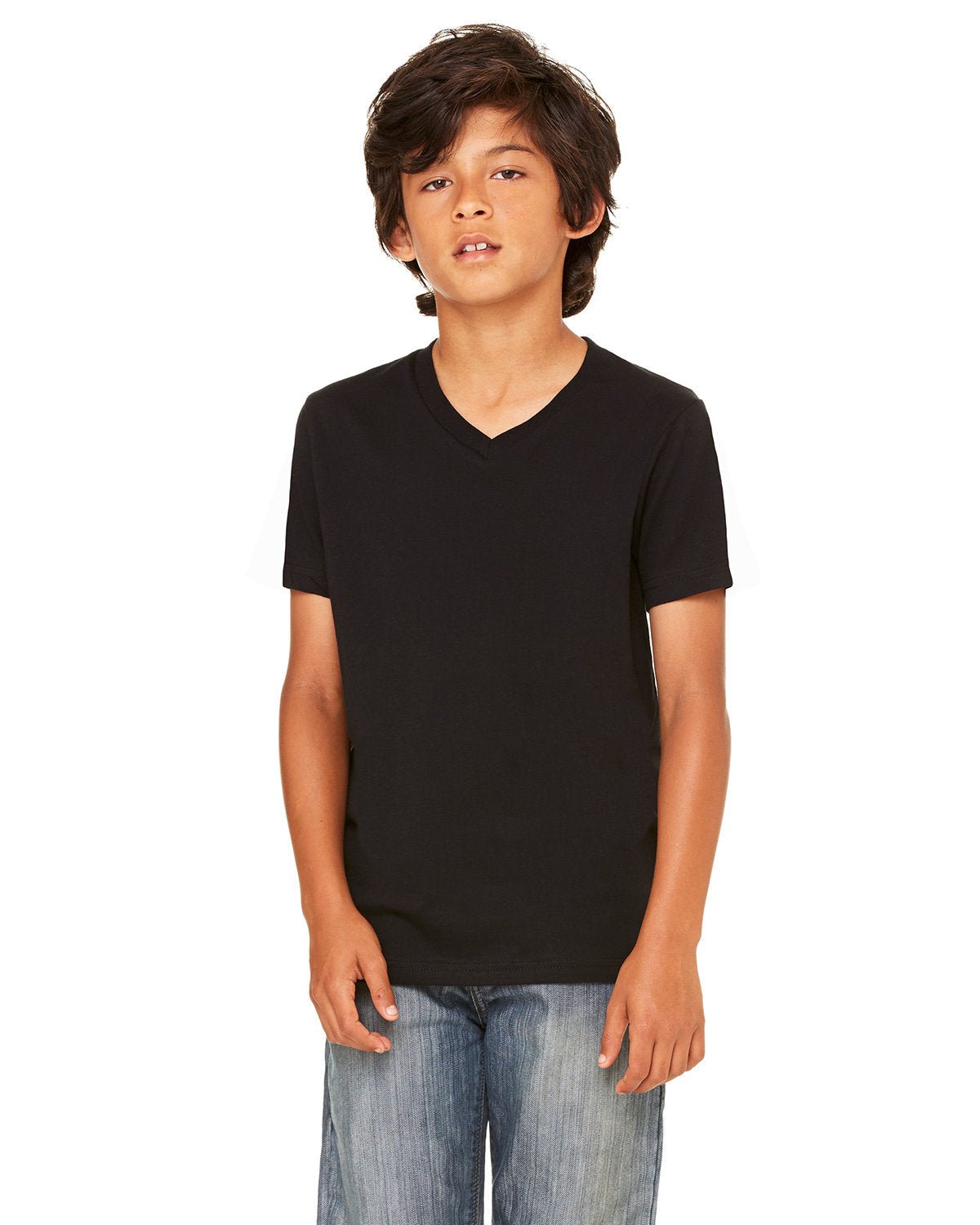 Bella + Canvas 3005Y Youth Jersey Short-Sleeve V-Neck T-Shirt