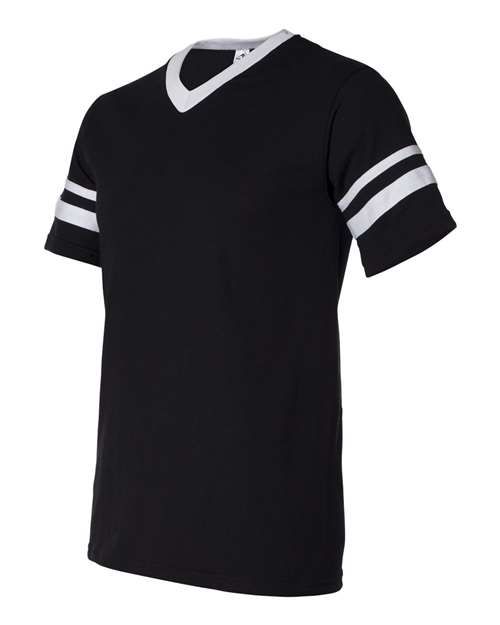 Augusta Sportswear 360 Adult Sleeve Stripe Jersey #color_BLACK/ WHITE