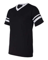 Augusta Sportswear 360 Adult Sleeve Stripe Jersey #color_BLACK/ WHITE