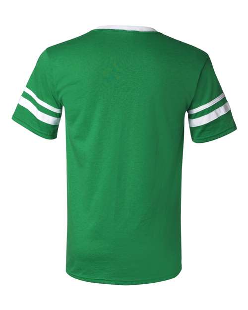 Augusta Sportswear 360 Adult Sleeve Stripe Jersey #color_KELLY/ WHITE