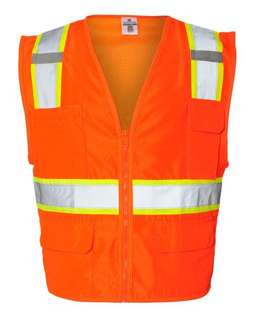 Kishigo 1163-1164 Ultra-Cool Solid Front Vest with Mesh Back #color_Orange