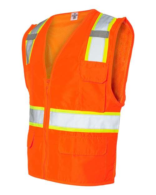 Kishigo 1163-1164 Ultra-Cool Solid Front Vest with Mesh Back #color_Orange