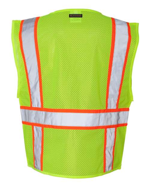Kishigo 1163-1164 Ultra-Cool Solid Front Vest with Mesh Back #color_Lime