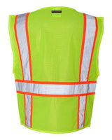 Kishigo 1163-1164 Ultra-Cool Solid Front Vest with Mesh Back #color_Lime