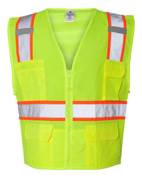 Kishigo 1163-1164 Ultra-Cool Solid Front Vest with Mesh Back #color_Lime