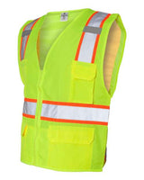Kishigo 1163-1164 Ultra-Cool Solid Front Vest with Mesh Back #color_Lime
