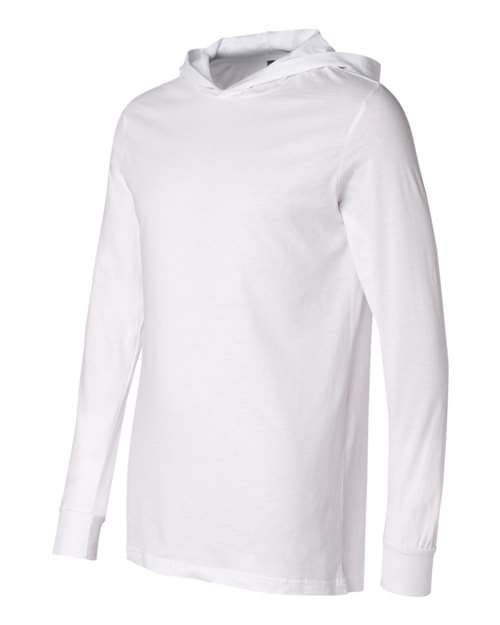 Bella + Canvas 3512 Unisex Jersey Long-Sleeve Hoodie #color_WHITE
