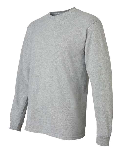 Gildan G840 Adult 50/50 Long-Sleeve T-Shirt #color_SPORT GREY