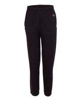 Champion P800 Adult Double Dry Eco Open-Bottom Fleece Pant with Pockets #color_BLACK