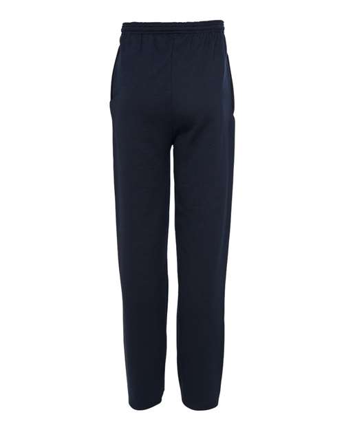 Champion P800 Adult Double Dry Eco Open-Bottom Fleece Pant with Pockets #color_NAVY