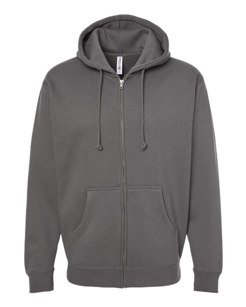 Independent Trading Co. IND4000Z Heavyweight Full-Zip Hooded Sweatshirt #color_Solid Charcoal