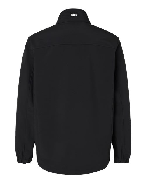 Dri Duck 5350 Men's Poly Spandex Motion Softshell Jacket #color_BLACK