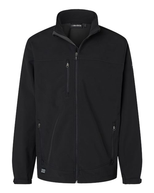 Dri Duck 5350 Men's Poly Spandex Motion Softshell Jacket #color_BLACK