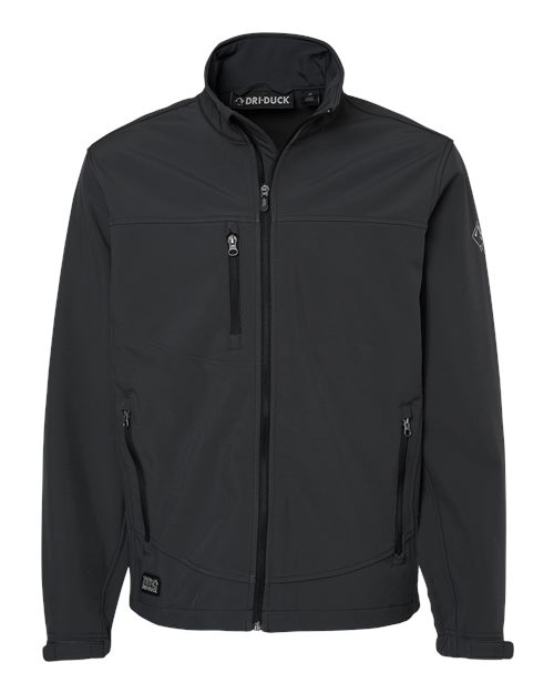 Dri Duck 5350 Men's Poly Spandex Motion Softshell Jacket #color_CHARCOAL