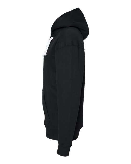 J America JA8830 Adult Sport Lace Hooded Sweatshirt #color_BLACK