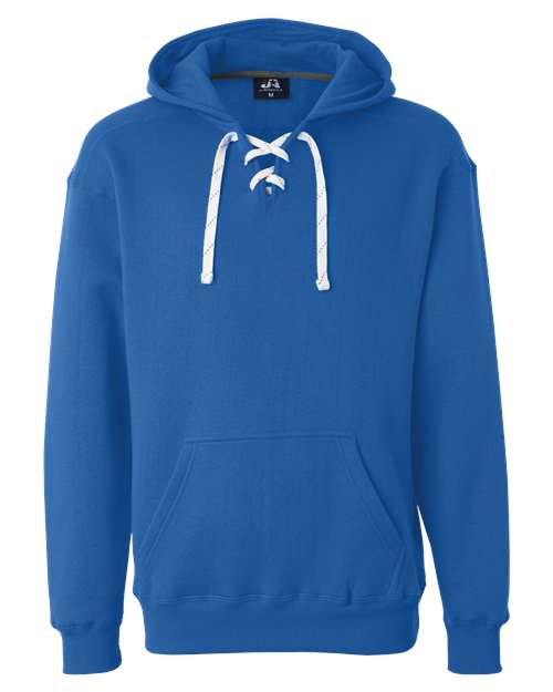 J America JA8830 Adult Sport Lace Hooded Sweatshirt #color_ROYAL