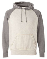 J America JA8885 Adult Vintage Heather Pullover Hooded Sweatshirt #color_OATML HT/ SMK HT