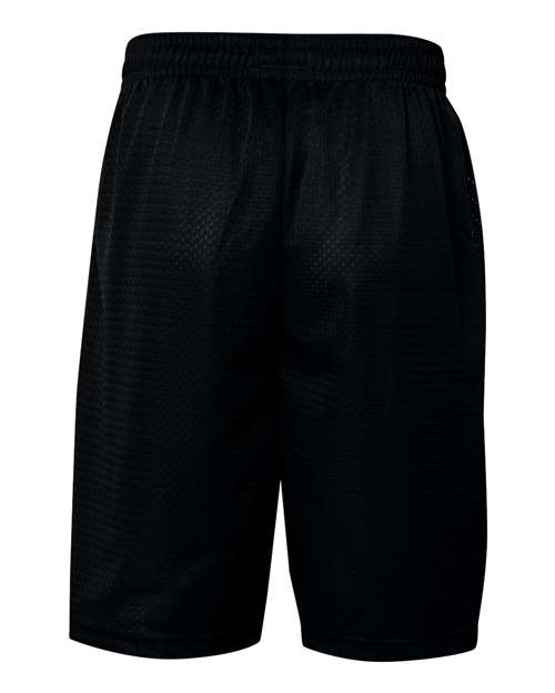 "Badger 7219 Pro Mesh 9" Shorts with Pockets #color_Black"