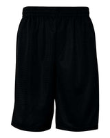 "Badger 7219 Pro Mesh 9" Shorts with Pockets #color_Black"