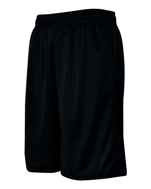 "Badger 7219 Pro Mesh 9" Shorts with Pockets #color_Black"
