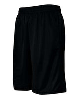 "Badger 7219 Pro Mesh 9" Shorts with Pockets #color_Black"