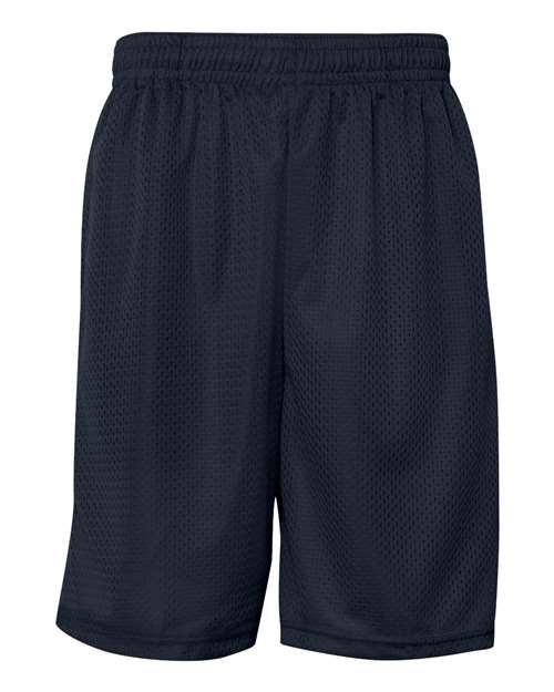 "Badger 7219 Pro Mesh 9" Shorts with Pockets #color_Navy"
