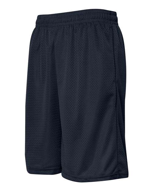 "Badger 7219 Pro Mesh 9" Shorts with Pockets #color_Navy"