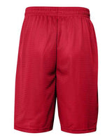 "Badger 7219 Pro Mesh 9" Shorts with Pockets #color_Red"