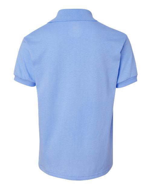 Hanes 054Y Youth 50/50 EcoSmart Jersey Knit Polo #color_LIGHT BLUE
