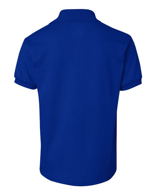 Hanes 054Y Youth 50/50 EcoSmart Jersey Knit Polo #color_DEEP ROYAL