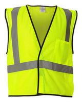 Kishigo 1193-1194 Economy Single Pocket Hook-and-Loop Mesh Vest