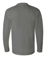 Bayside BA6100 Adult 6.1 oz., 100% Cotton Long Sleeve T-Shirt #color_CHARCOAL