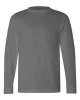 Bayside BA6100 Adult 6.1 oz., 100% Cotton Long Sleeve T-Shirt #color_CHARCOAL
