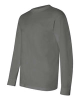 Bayside BA6100 Adult 6.1 oz., 100% Cotton Long Sleeve T-Shirt #color_CHARCOAL