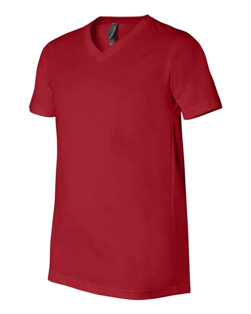 Bella + Canvas 3005 Unisex Jersey Short-Sleeve V-Neck T-Shirt #color_CANVAS RED