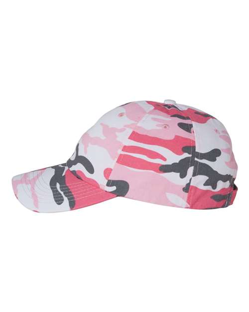 Valucap VC300A Bio-Washed Classic Dad Hat #color_Pink Camo