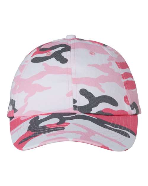 Valucap VC300A Bio-Washed Classic Dad Hat #color_Pink Camo