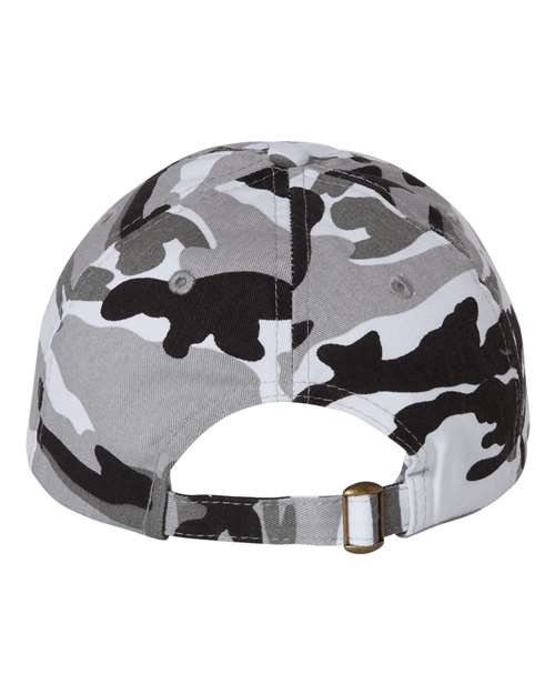 Valucap VC300A Bio-Washed Classic Dad Hat #color_Grey Camo