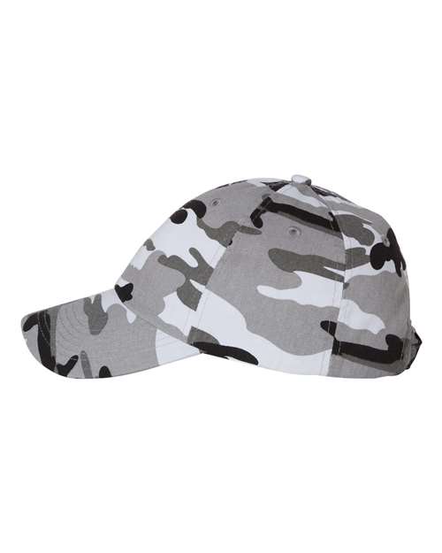 Valucap VC300A Bio-Washed Classic Dad Hat #color_Grey Camo
