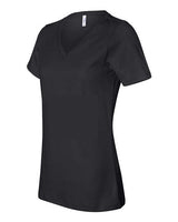 Bella + Canvas 6405 Ladies' Relaxed Jersey V-Neck T-Shirt #color_BLACK