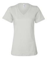 Bella + Canvas 6405 Ladies' Relaxed Jersey V-Neck T-Shirt #color_WHITE
