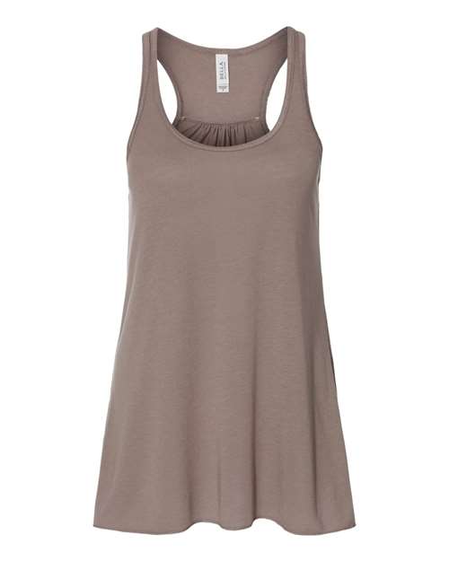 Bella + Canvas B8800 Ladies' Flowy Racerback Tank #color_PEBBLE