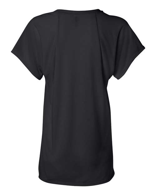 Bella + Canvas B8801 Ladies' Flowy Raglan T-Shirt #color_BLACK