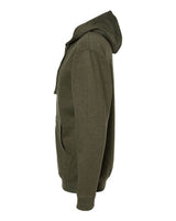 Independent Trading Co. SS4500Z Midweight Full-Zip Hooded Sweatshirt #color_Army Heather