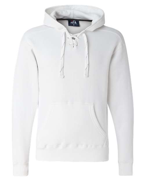 J America JA8830 Adult Sport Lace Hooded Sweatshirt #color_WHITE