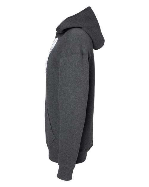 J America JA8830 Adult Sport Lace Hooded Sweatshirt #color_CHARCOAL HEATHER