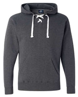 J America JA8830 Adult Sport Lace Hooded Sweatshirt #color_CHARCOAL HEATHER
