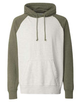 J America JA8885 Adult Vintage Heather Pullover Hooded Sweatshirt #color_OATML HTHR/ ARMY