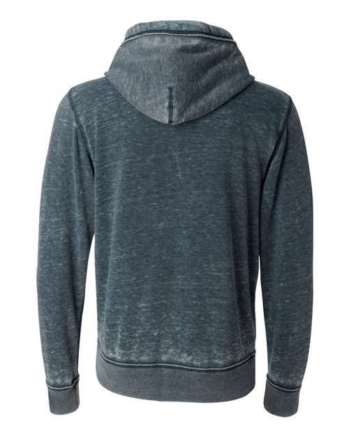 J America JA8916 Adult Vintage Zen Full-Zip Fleece Hooded Sweatshirt #color_VINTAGE NAVY